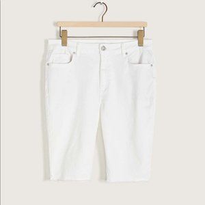Addition Elle White Denim Biker Short size 10